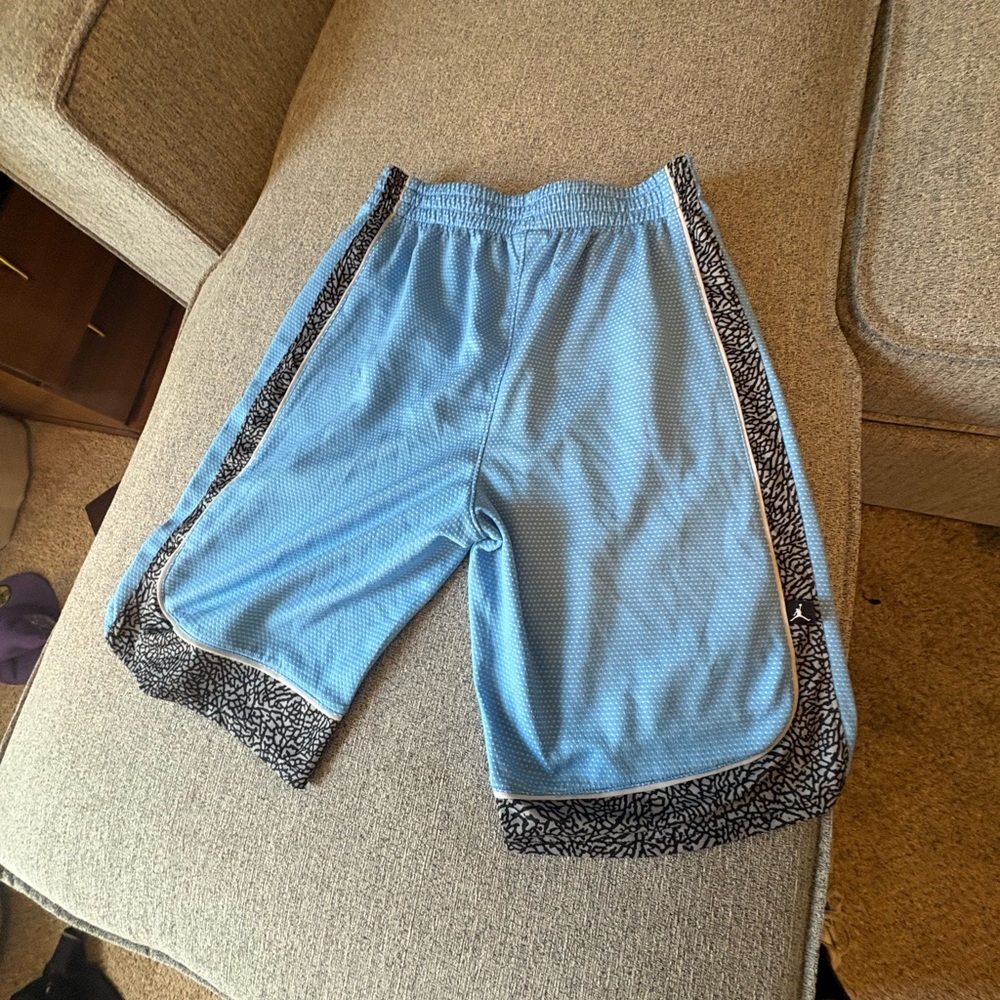 Jordan Kids Blue and Black Patterned Shorts